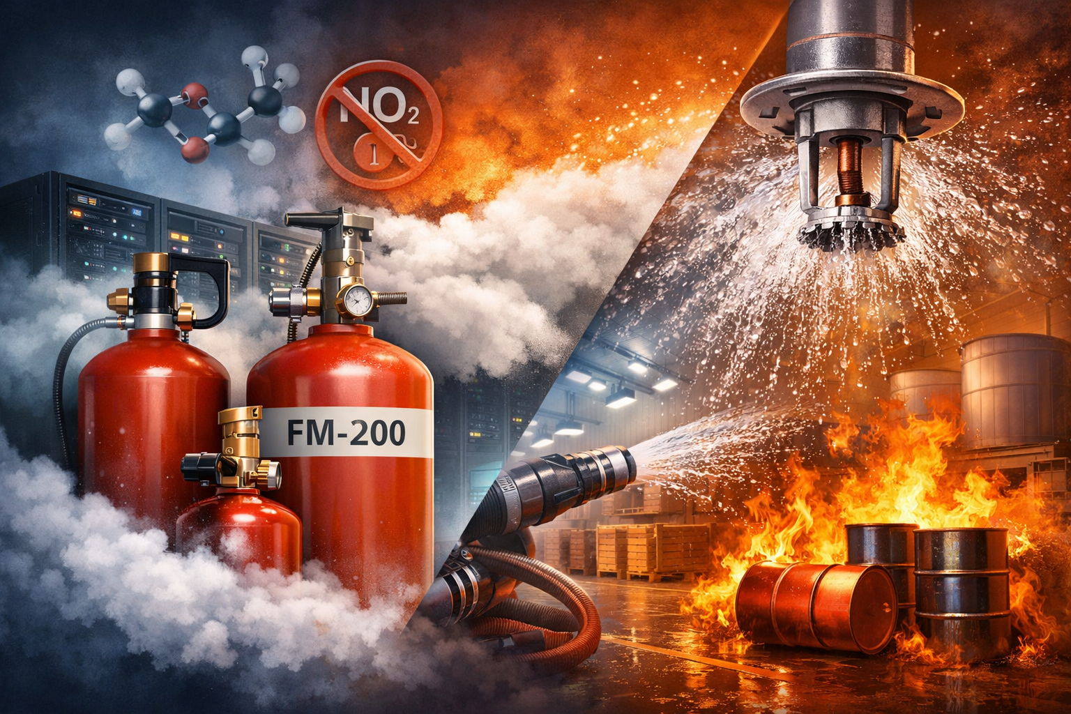 How Chemical Suppression Systems Differ from Water-Based Systems